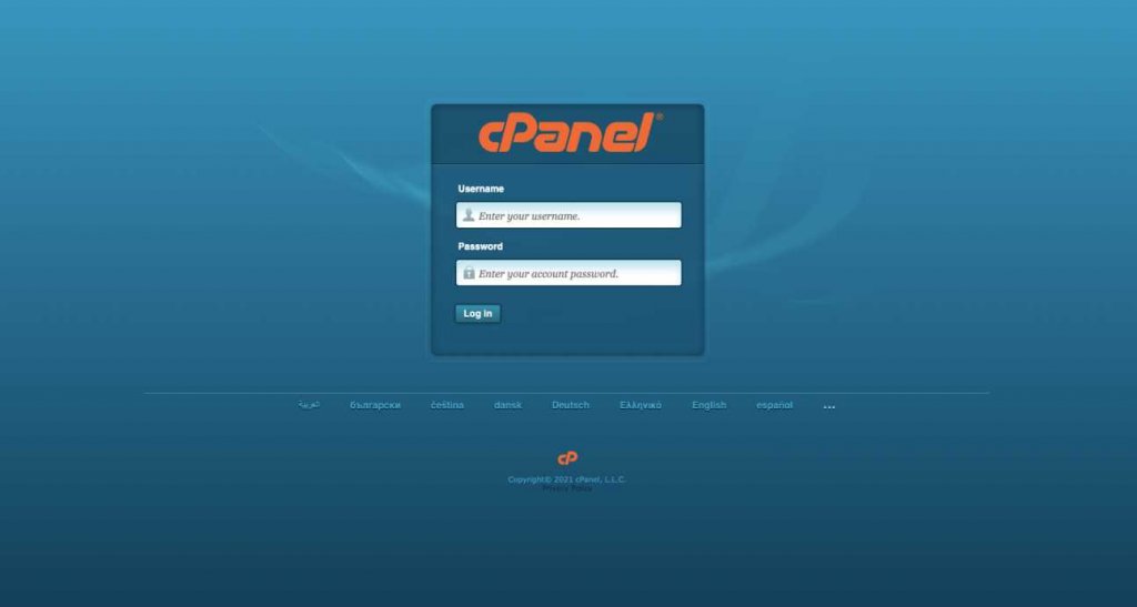 Cpanel login