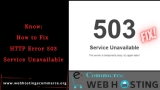 How to Fix HTTP Error 503 Service Unavailable